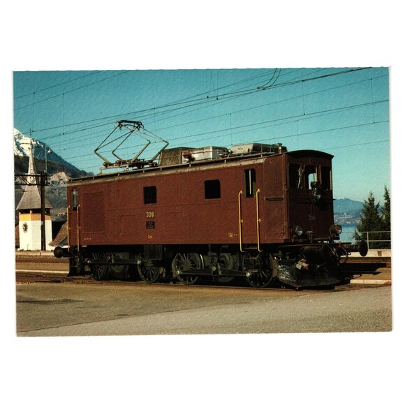 Berner Alpenbahn BLS Locomotive Postcard SLM BBC 1920 Electric Train Switzerland - Picture 1 of 2